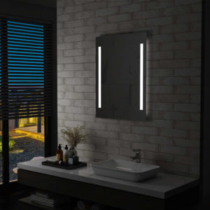 Sieninis vonios kambario veidrodis su LED, 60x80cm, 144703