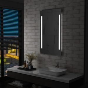 Sieninis vonios kambario veidrodis su LED, 60x100cm, 144704