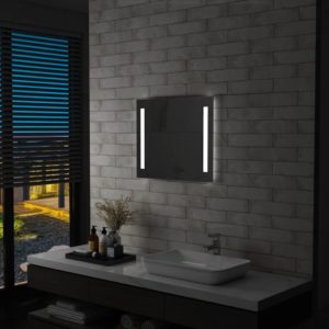 Sieninis vonios kambario veidrodis su LED, 60x50cm, 144705