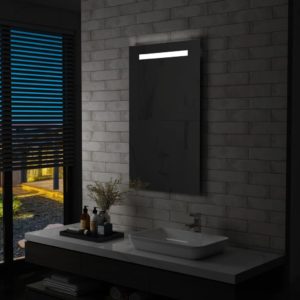 Sieninis vonios kambario veidrodis su LED, 60x100cm, 144710