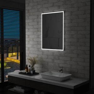 Sieninis vonios kambario veidrodis su LED, 60x80cm, 144718
