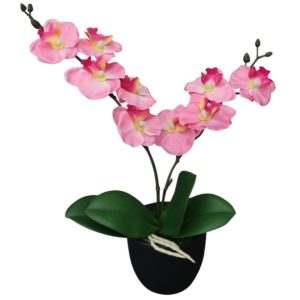 Dirbtinė orchidėja su vazonu, 30 cm, rožinė, 244422