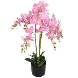 Dirbtinė orchidėja su vazonu, 75 cm, rožinė, 244426