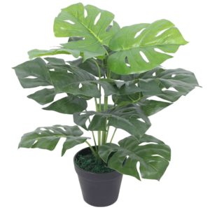 Dirbtinis Monstera augalas su vazonu, 45 cm, žalias, 244434