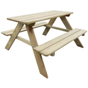 Vaikiškas iškylos stalas 89×89,6×50,8cm, pušies mediena, 274307