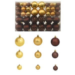 Žaisliukų rinkinys, 100vnt., rudi/bronziniai/auksiniai, 3/4/6cm, 245714