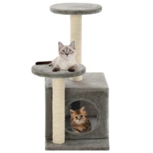 Draskyklė katėms su stovais iš sizalio, 60cm, pilka, 170517