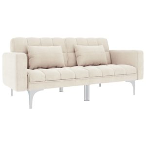 Sofa-lova, kreminės spalvos, audinys, 247216