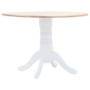 Valgomojo stalas, balt. ir rud. sp., 106cm, kaučiuk. med. mas., 247354