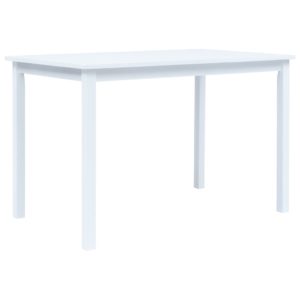 Valgomojo stalas, baltas, 114x71x75cm, kaučiuk. med. masyvas, 247362