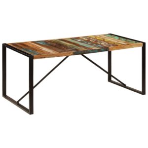 Valgomojo stalas, 180x90x75cm, perdirbtos medienos masyvas, 247415