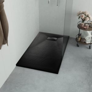 Dušo padėklas, juodos spalvos, 100×70 cm, lieto lakšto junginys, 144780