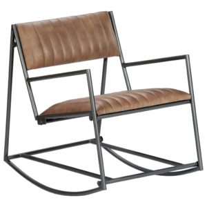 Supama kėdė, šviesiai rudos spalvos, tikra oda, 282904