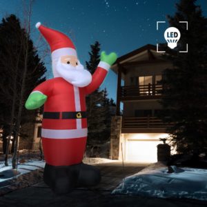 Pripučiamas Kalėdų Senelis, LED, IP44, 600 cm, XXL, 284384