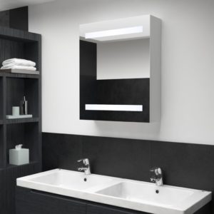 Veidrodinė vonios spintelė su LED apšvietimu, 50×13,5×60 cm, 285115