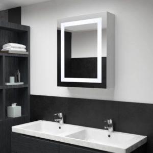 Veidrodinė vonios spintelė su LED apšvietimu, 50x13x70cm, 285116