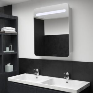 Veidrodinė vonios spintelė su LED apšvietimu, 68x9x80cm, 285119