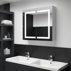 Veidrodinė vonios spintelė su LED apšvietimu, 80×12,2x68cm, 285123