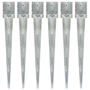 Smeigiami kuoliukai, 6vnt., sidabriniai, 12x12x89cm, plienas, 145426