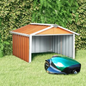Sodo roboto vejapjovės garažas, rudas, 92x97x63cm, plienas, 150910
